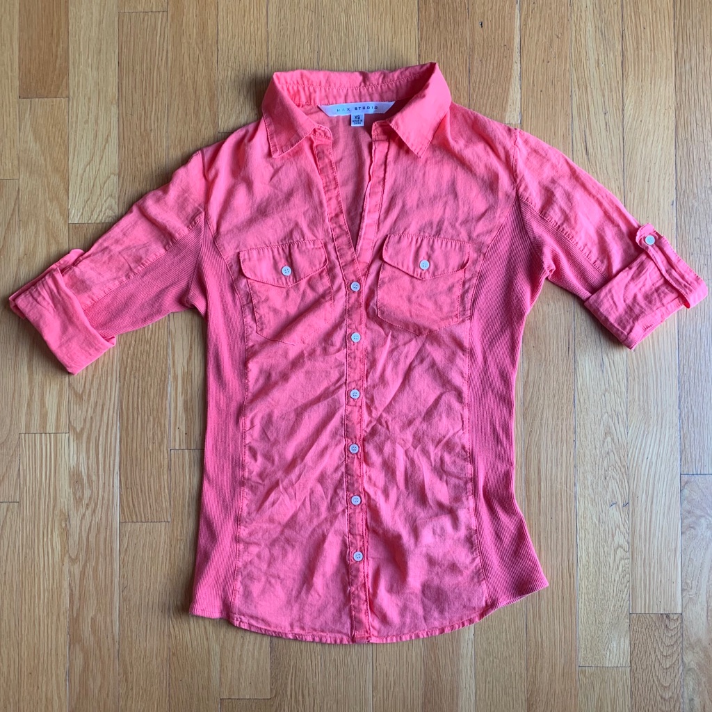 Salmon Pink Button-Down